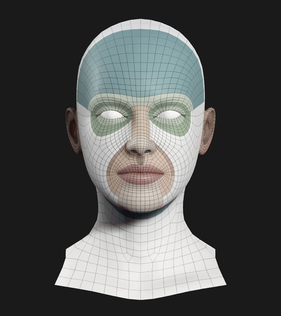Original CC face topology guide visual from page 7