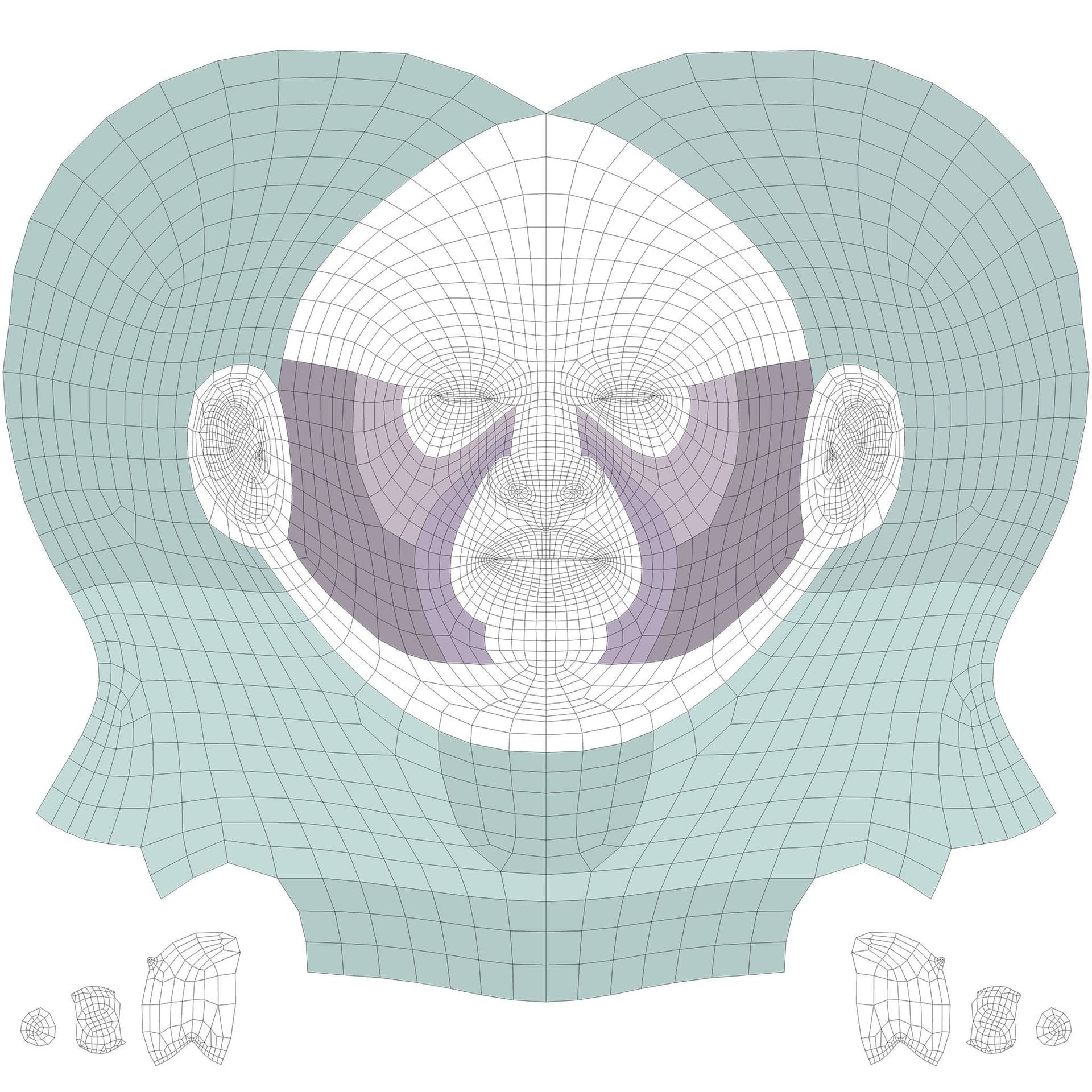 Original CC face topology guide visual from page 8