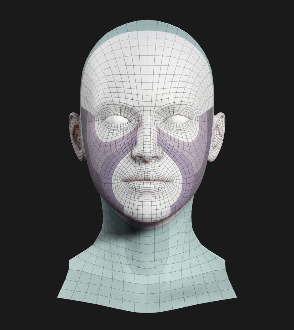 Original CC face topology guide visual from page 8