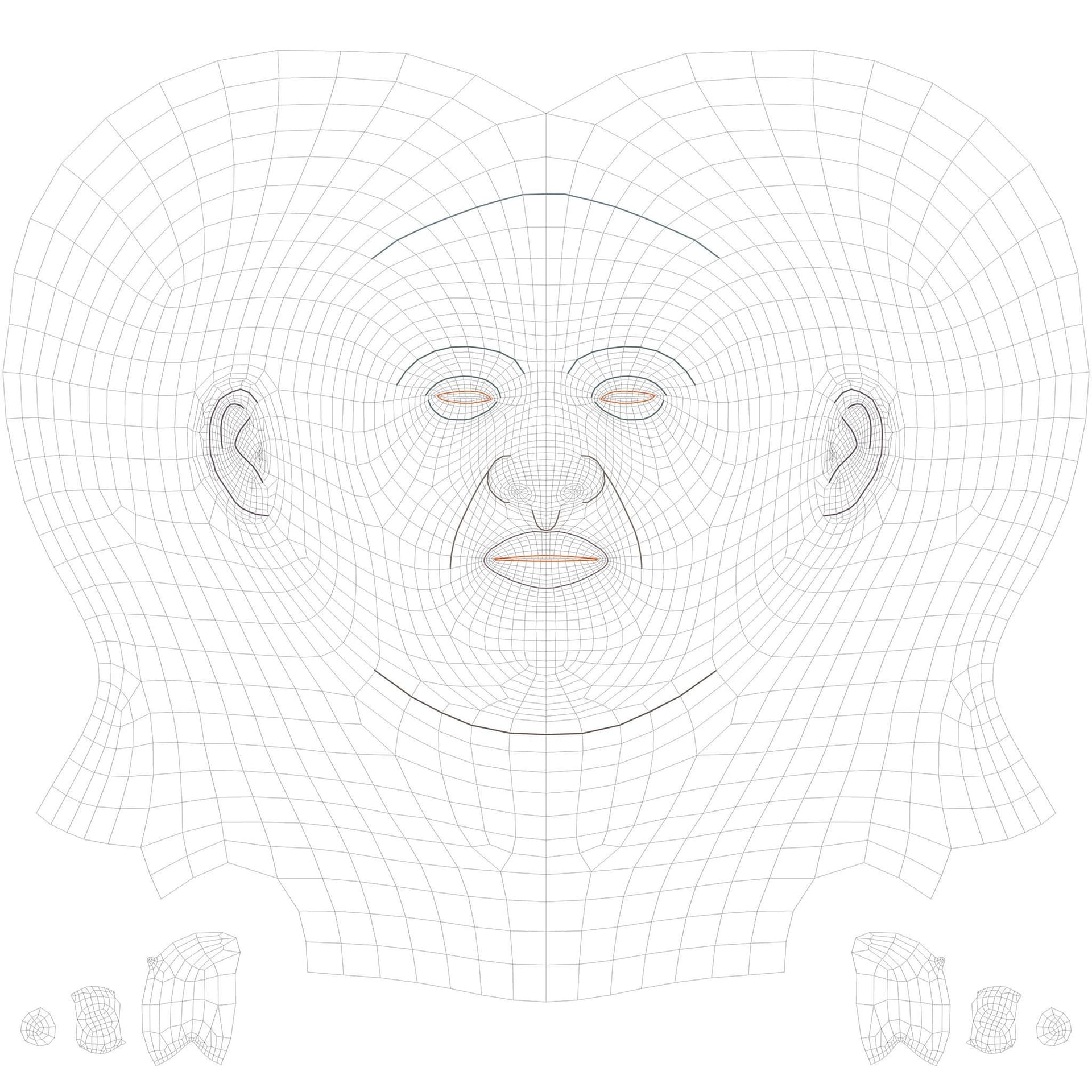 Original CC face topology guide visual from page 10