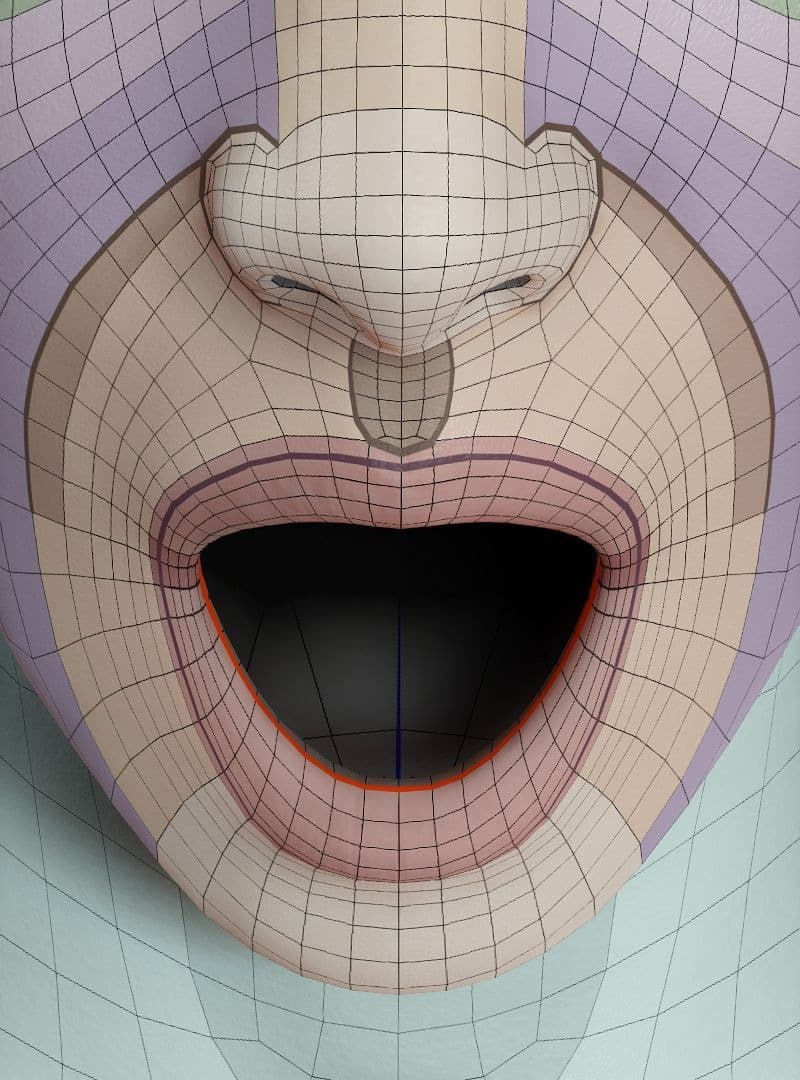 Original CC face topology guide visual from page 14